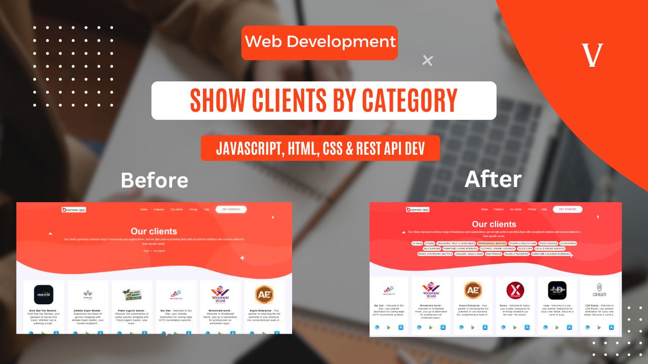Show Clients by Category | Enhancement for Our Clients Page